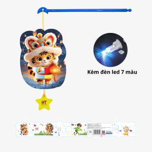 Lồng đèn 2 mảnh mini lân chibi HT2226