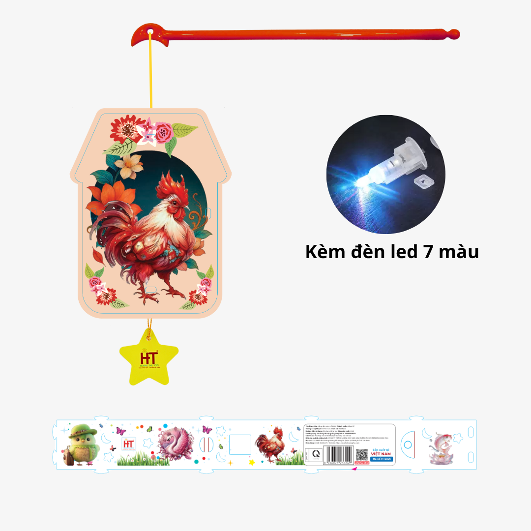 Lồng đèn 2 mảnh mini xe gà trống HT2226